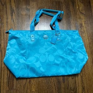 NWT - Coach Packable Weekender Tote - Turquoise